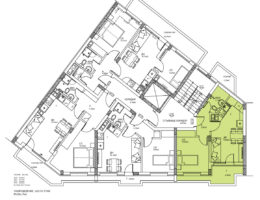 Скица на етаж 6, ап. 19. Жилищна сграда в Пловдив, кв. Кючик Париж